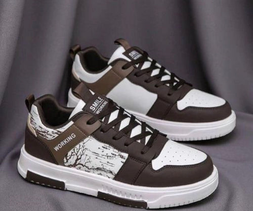 Men’s light weight Mid Top Sneakers || Brown